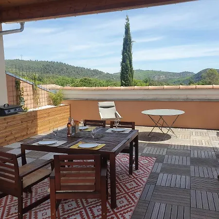 Terrasse 130m2 Panoramique Avec Climatisation Piscine - 3 Apartment